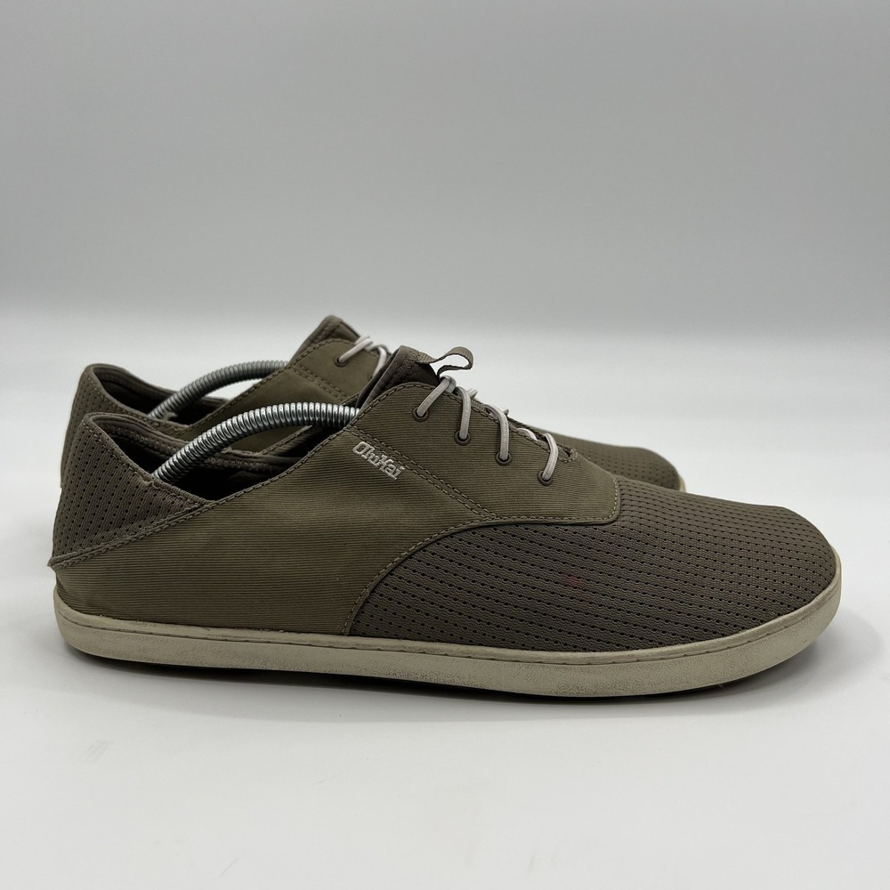 OluKai Nohea Moku Men's Size 12 Boat Shoes Slip On Drop Heel Loafers Clay Tapa